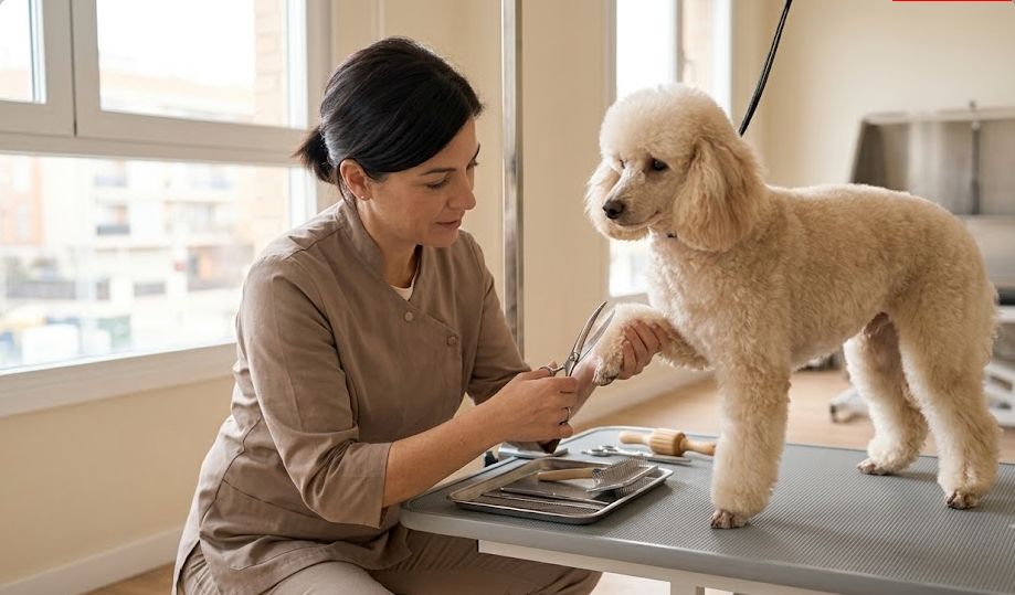corte a tijera para perros
